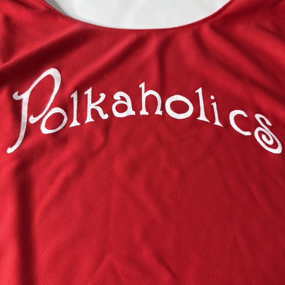 Vtg Polkaholics Red Vest Men Sz M Polka Music Funny Dance Costume Party